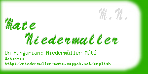mate niedermuller business card